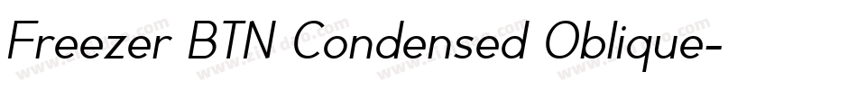 Freezer BTN Condensed Oblique字体转换